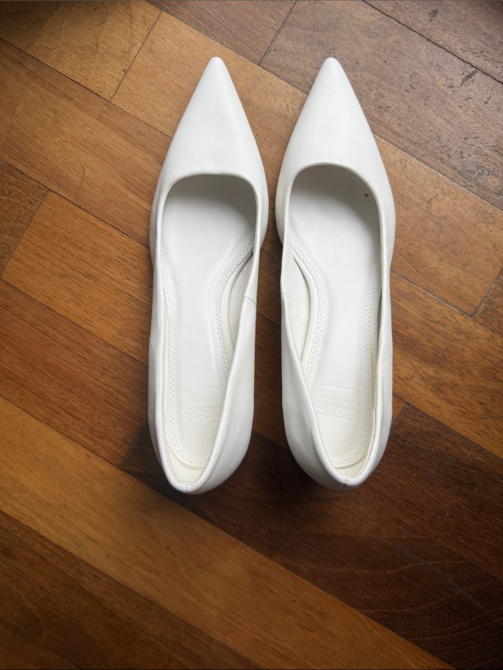 ASOS White Pointed Toe Women's Heels - Picture 6 of 10